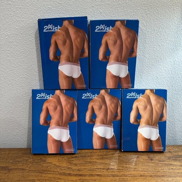 Rare lot of 5 vintage 2(x)ist Pulse No-Show Briefs in original sealed packaging - Picture 4 of 7